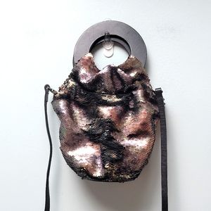 TRACEY NEULS | Loopy Bronze Sequin Bag
